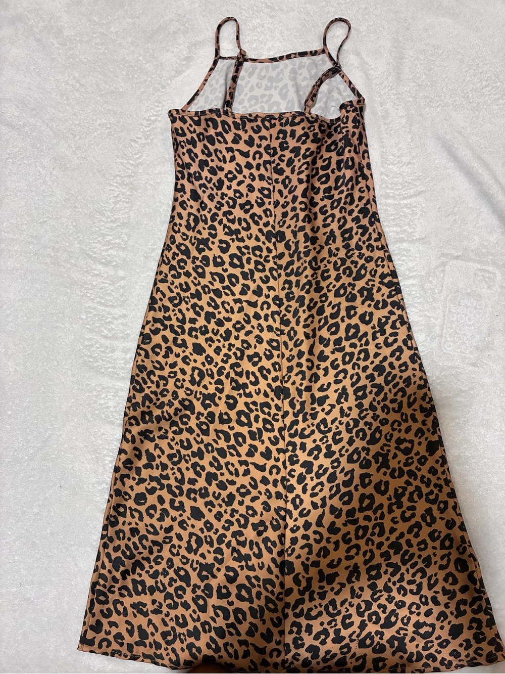 GB girls Tan and Black Leopard Print Slip Dress